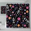 Unframed Halloween Shower Curtain Autumn Pumpkin Farm Cars Maple Leaf Bat Castle Witch Ghost Skeleton Bathroom Decorative Shower