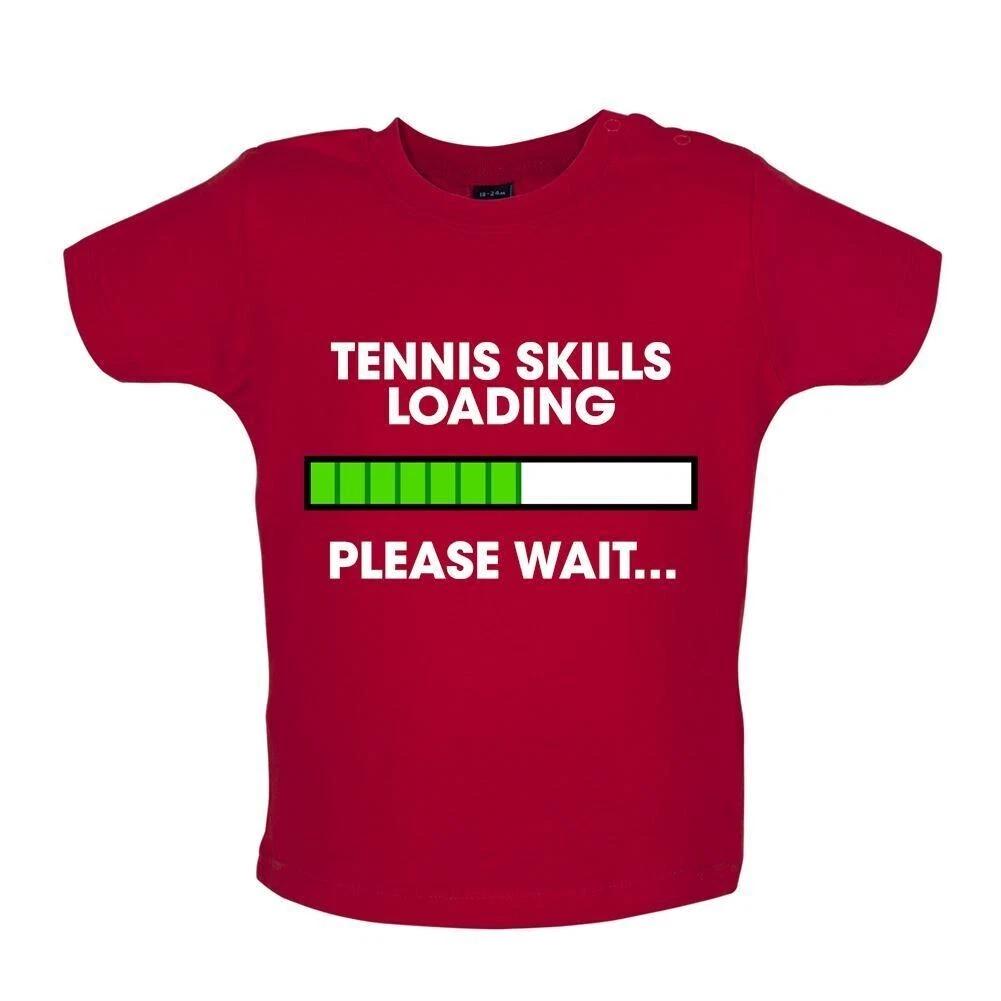 Tennis Skills Loading Please Wait - Baby Kids T-Shirt / Body- Ball Player 100