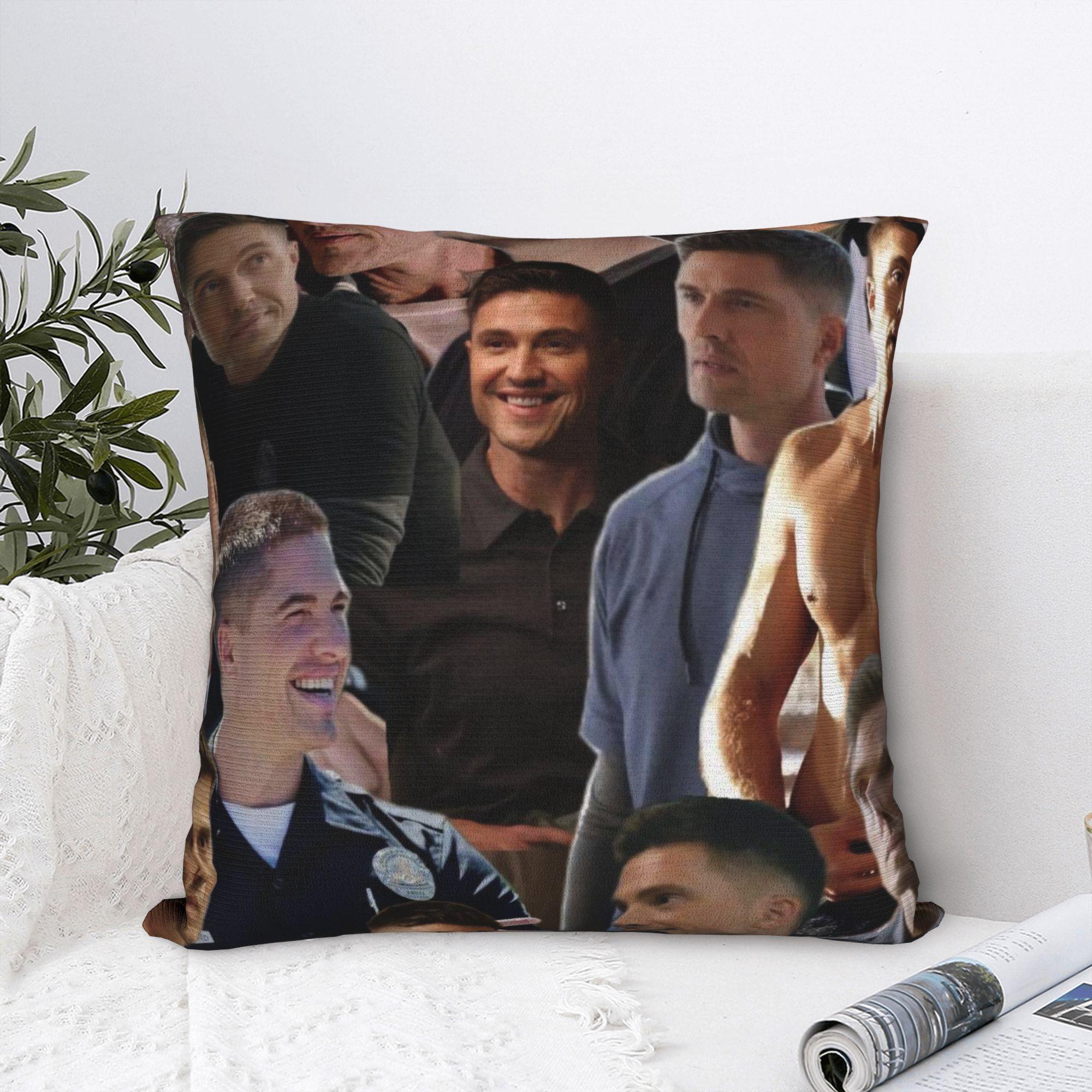 Shunika Chen Unisex Tim Bradford Collage Pillow Case Comfy Pillow Cover Cute Funny Pillowcases For Office Car Home Decor