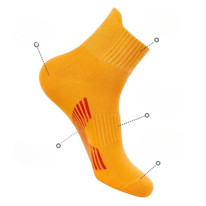 Men's Mid-calf Pure Cotton Summer Sports Socks, Basketball and Badminton Socks, Running Deodorizing