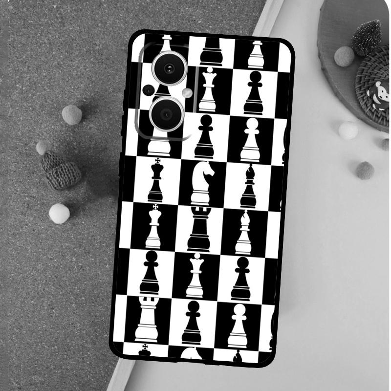 Chess Case For OPPO Reno 13F 12F 11F 8T 7 8 10 11 12 13 Pro OPPO Find X8 Pro X6 X3 X5 Lite Cover