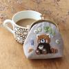 Piece Embroidery Kit Coin Purse Animal Embroidery Red Relaxing Cafe Time x 9cm x 3cm - - Chicchi's Kit Panda's - 8.5cm (height) (width) (depth) -