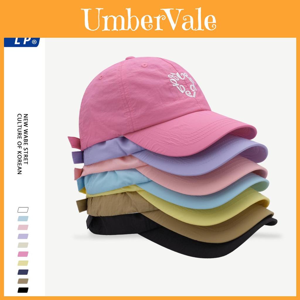 Stylish Spring Summer Lightweight Quick Dry Baseball Cap With Heart Embroidery For Men And Women