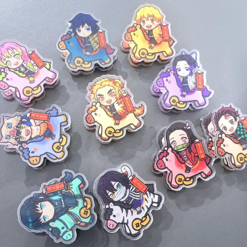 Year of the Horse Demon Slayer Cartoon Acrylic Double-Sided Tomioka Giyu Folder Clip