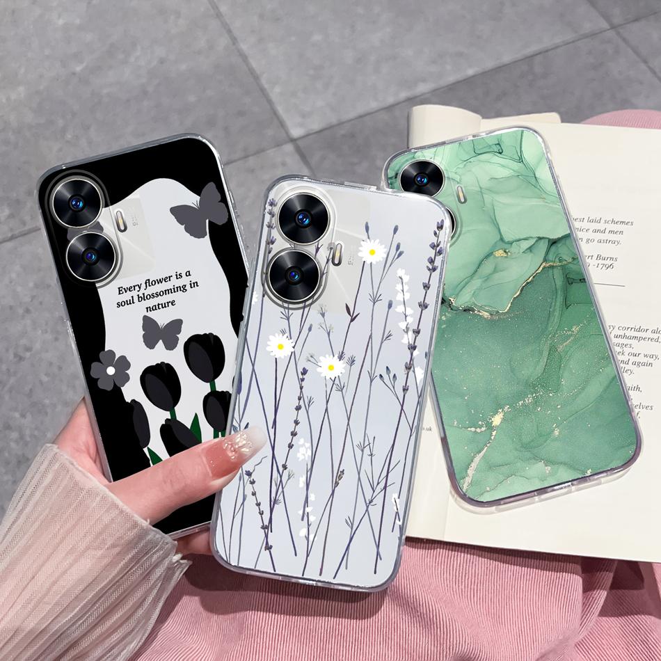 For OPPO Realme C55 C53 Phone Case Creative Soft TPU Silicone Clear Anti Drop Back Cover For Realme C 55 53 RealmeC55 Funda Capa