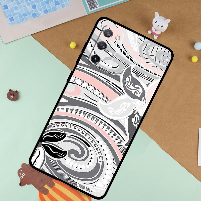 Maori Polynesian Samoan Tribal Soft Case For Samsung Galaxy S25 Ultra S9 S10 S20 FE S21 S22 S23 Plus S24 Ultra Funda Cover