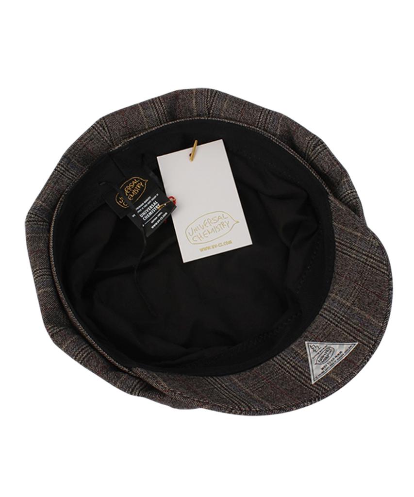 Yunibeosyeolkemiseuteuli Glencheck Logo Gray Newsboy Cap
