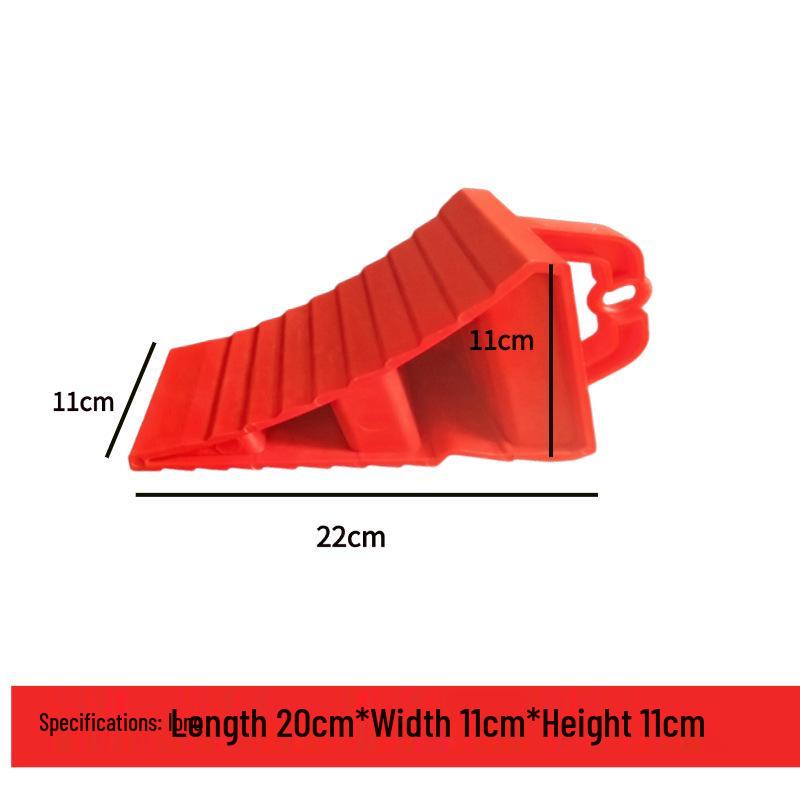 Portable Wooden Triangular Wheel Chock: Anti-Roll Stopper for Large Trucks and Cars.