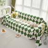 Chenille Sofaüberwurf Universell für alle Jahreszeiten Sofaüberwurf Geometrie Karo Sofaüberwurf Kleine frische Decke Einteiliger Überzugstoff