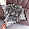 Scarf Women Silk Scarves Square Bandana Hijab Wrap Flower Designer Neckerchief Shawl Kerchief Hair Band Foulard Luxury