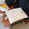 Summer Ladies Handbags Fashion Envelope Bag Casual Portable Handmade Simple Elegant with Hairball Exquisite for Seaside Beach