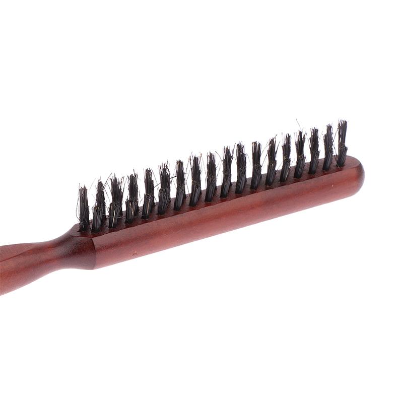 Professional Salon Teasing Back Hair Brushes Boar Bristle Wood Slim Line Comb Hairbrush Extension Hairdressing Styling Tools Diy