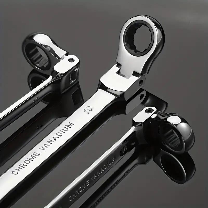 1pc Universal 72-tooth Ratchet Wrench Dual-purpose Wrench Movable Head Ratchet Wrench Open Plum Labor-saving Quick Wrench