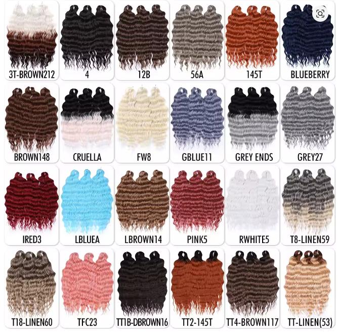 Rebecca Factory Anna Soft Single Weft High Temperature Resistant Premium Fiber 24-inch Dyed Curl Crochet Hair Extension