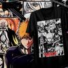 Bleach Anime Graphic T‑Shirt Vintage Manga Print Crew Neck Short Sleeve Oversized Unisex Casual Streetwear Tee Top for Anime Manga Lovers Daily Wear