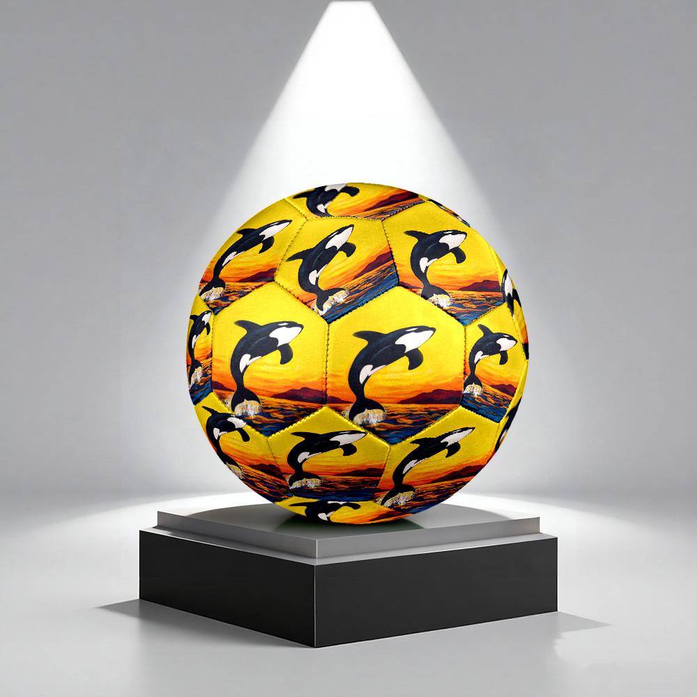 1pc Orca Sunset Size 5 Soccer Ball Professional Match Training Football Indoor &Outdoor Sports Ball Lightweight Durable C65116