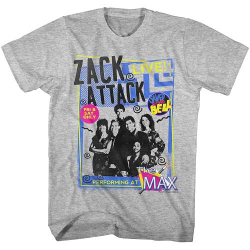 Saved by the Bell Zack Band Gray Heather T-shirt L