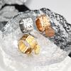 1pc new stainless steel personality fashion open adjustable ring niche design high-end ring versatile