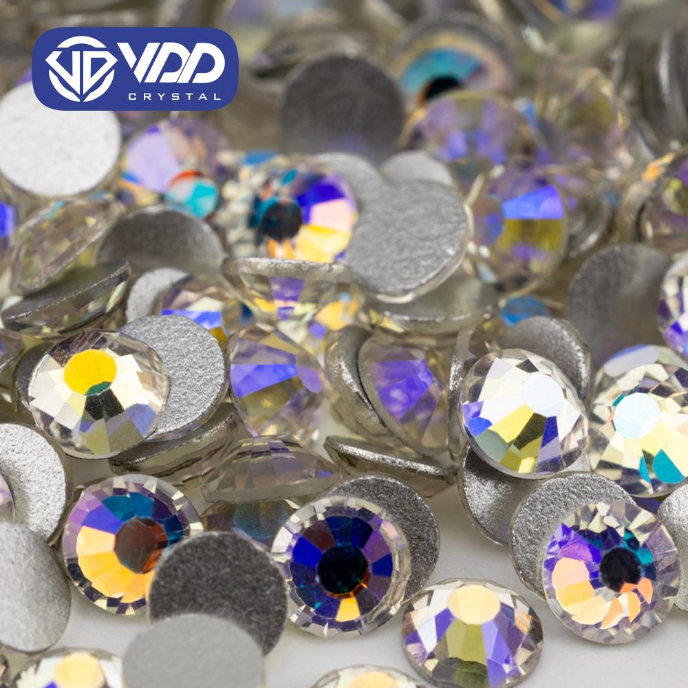 VDD 061 Moon Shadow SS3-SS30 Glass Rhinestones Crystal Non Hotfix Flatback Strass Glitter Stones for DIY Nail Art Decorations