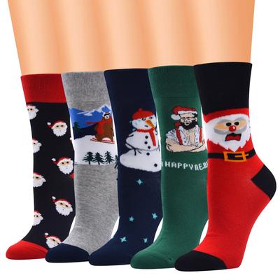 Unisex Christmas Vintage Cashmere Fashion Dlhé ponožky Pohodlné ponožky