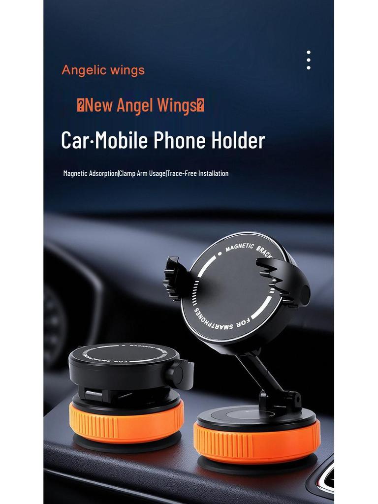 Magnetic Suction Cup Car Phone Holder with Strong Grip for Universal Use