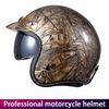 Winter Motorcycle Helmet Three-Quarter with Visor for Pedal Motorcycles Protective Headgear for Bikers