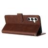 Applicable to Samsung S26 mobile phone leather case A57 solid color calf pattern insert card wallet bracket protective case A05S