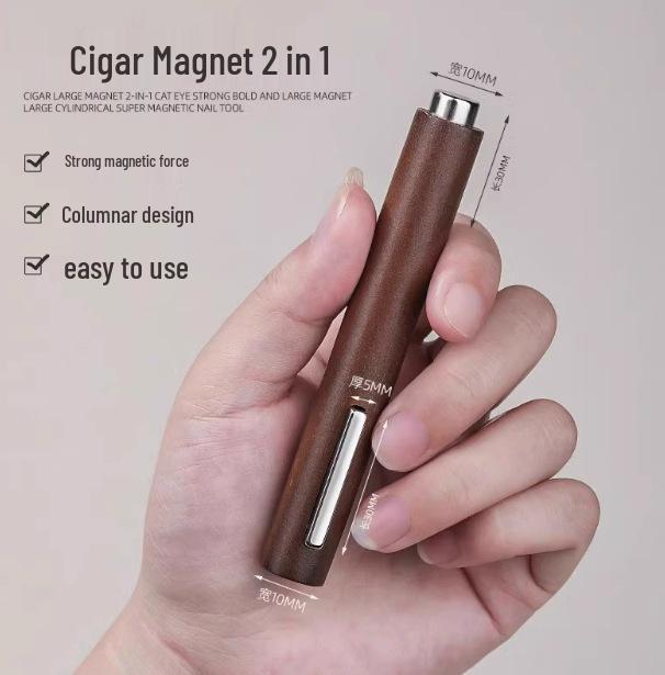 Magnete Triplo Occhio di Gatto: Strumento Magnetico per Unghie Cilindrico, Forte e Grande