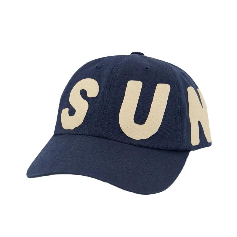 Buchstaben Baseballkappe für Damen mit tiefem Oberteil, breiter Hut, großer Kopf, vielseitige Baseballkappe, amerikanische Softtop, kleine Baseballkappe