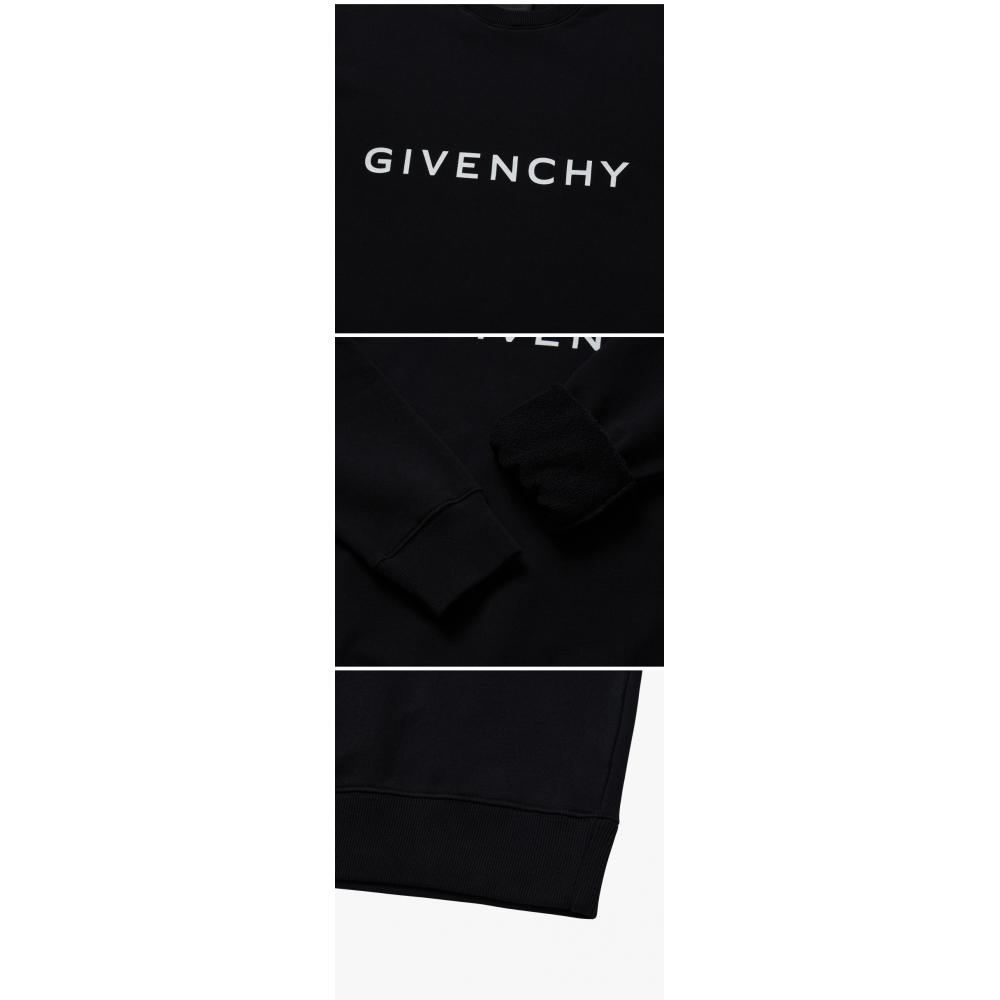 Givenchy Bmj0ha3yac 001 Archetype Logo Print Slim Fit Men S SweatShirt