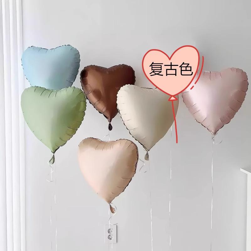 18-Inch Heart-Shaped Aluminum Film Aluminum Foil Balloon Celebrates Wedding, Valentine'S Day Confession, Party Decoration Scene Arrangement