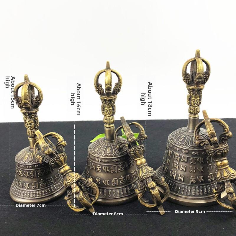 Nepal Bronze Bell Ethereal Sound Tibetan Buddhist Temple Vajra Bell Dorje Wholesale