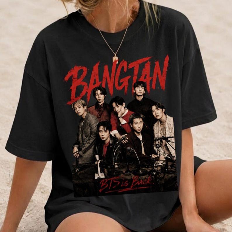 Vente Chaude d'Été Bangtan BTS Tournée Mondiale 2026 T-shirt Hommes Femmes Harajuku Hip Hop Punk T-shirt Rond Imprimé Col Rond Manches Courtes T-shirt Décontracté
