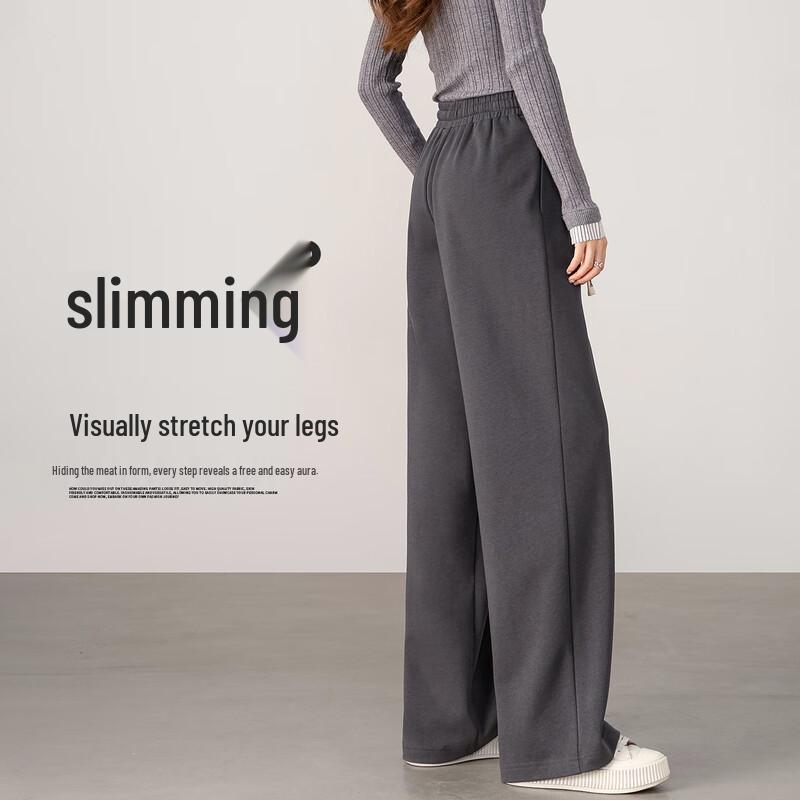 HSTYLE Women's High-Waist Wide-Leg Loose Trousers