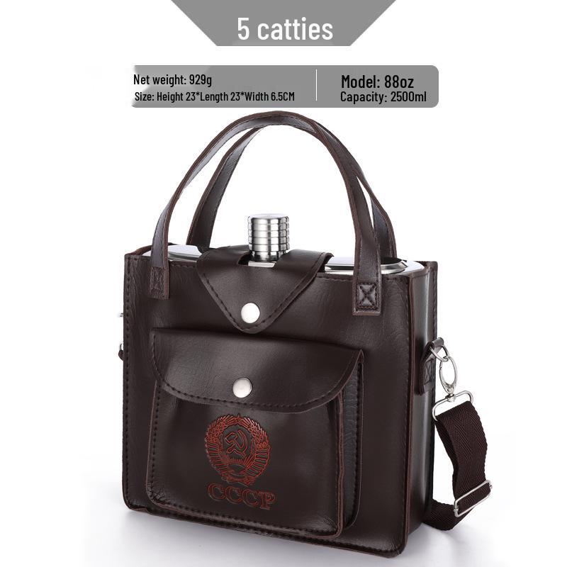 Stainless Steel Hip Flask Set: Portable Outdoor Vodka & Wine Bottle with Cup