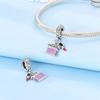 Charm Bead Charms Copper Pink Perfume Bottle Lipstick Pendants Compatible With Plata Authentic Bracelets Women Jewellery Making Gifts