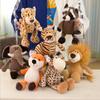 Stuffed Plush Animals Toys Soft Dolls Jungle Lion Elephant Tiger Dog Fox Monkey Deer Children Gift Kawaii Baby Kids Hobbie Toys