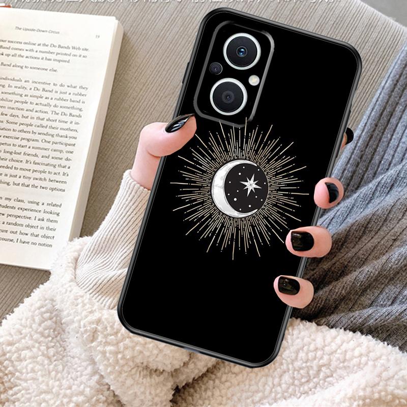 Sun Moon Case For OPPO Reno 11F 11 12 13 F 8T 7 8 10 Pro OPPO Find X8 X6 Pro X3 X5 Lite Cover Fundas