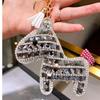 Cute Horse Keychain With Czech Rhinestones For Gift Giving And Fashion Accessory