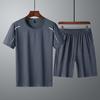 Men's Quick-Dry Ice Silk Round Neck Running Suit: 3-Piece Summer 2024 Bestseller