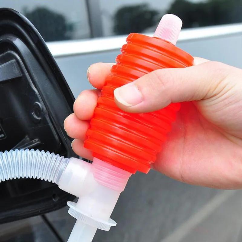 Ortable Manual Fuel Siphon Pump Large Squeeze Siphon Car Motorcycle Truck Car Fluid Pump Plastic