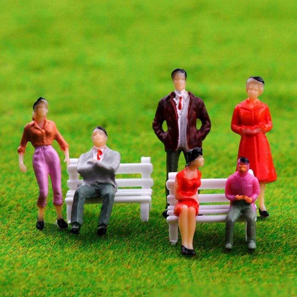 10pcs 1:87 Scale Model Building People Figures Different Poses Simulation Doll