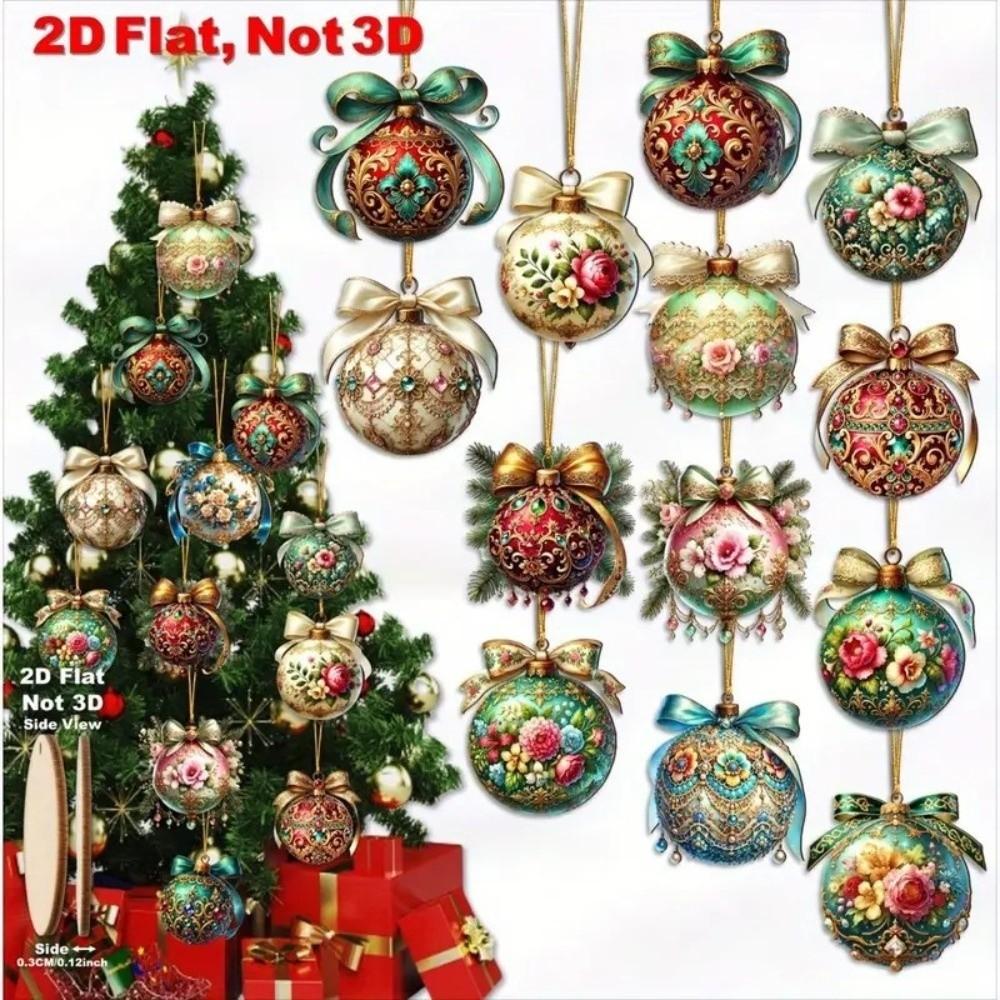 18pcs/set Wooden Material Merry Christmas Decorations Hanging Ornament  New Year Celebration