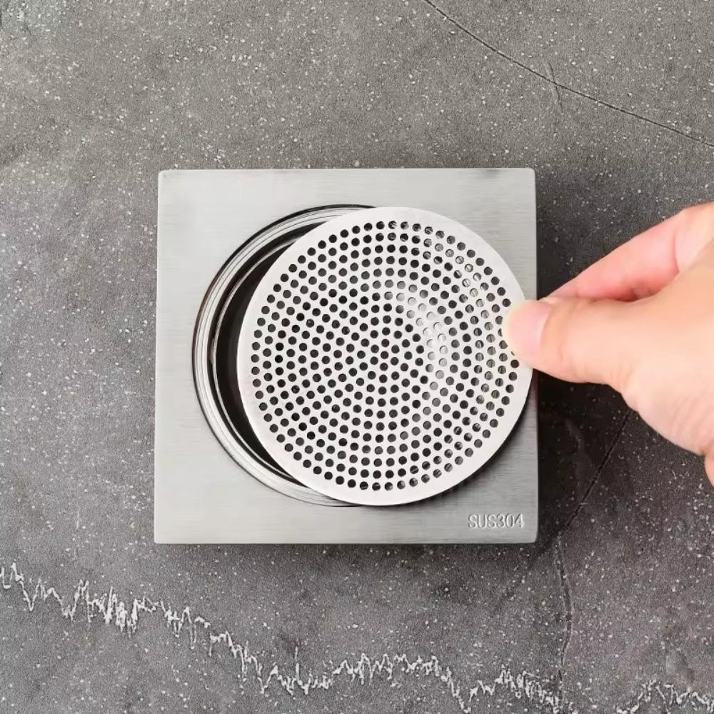 Universal 304 Stainless Steel Round Floor Drains Replace Cover Plate Anti-clogging Shower Drains Hair Catcher Bathroom Fixture