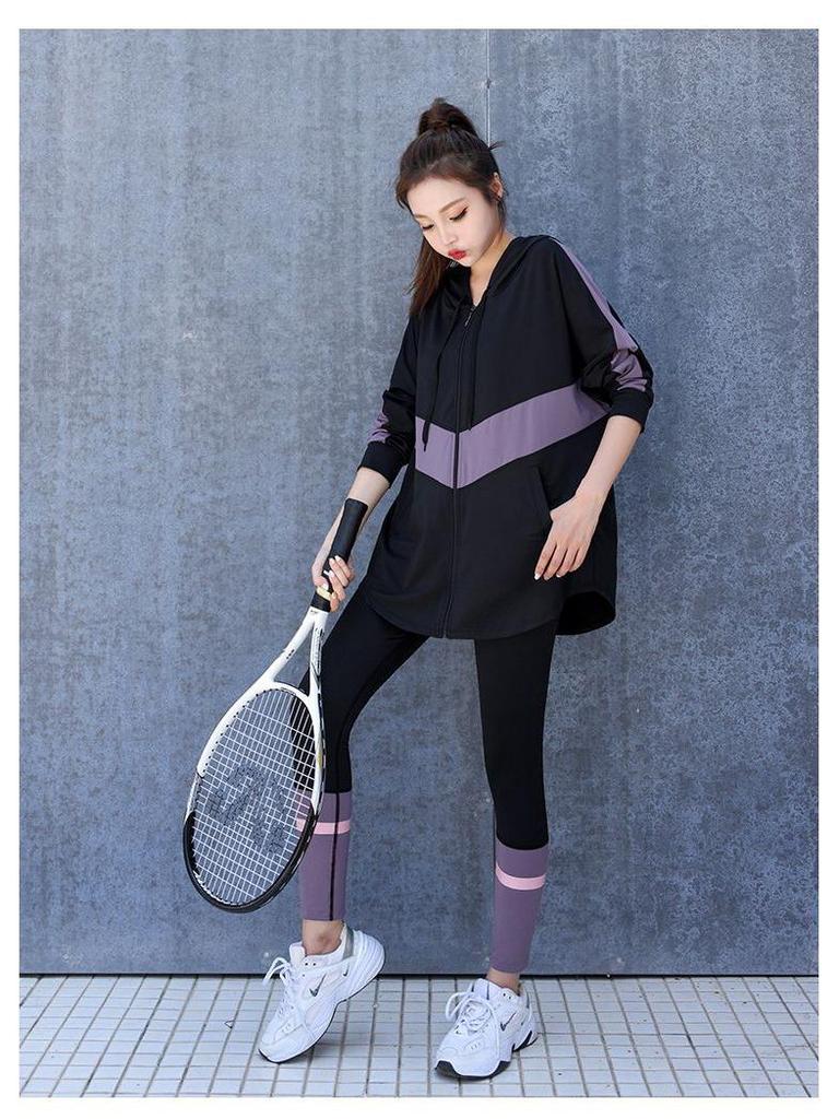 Women's Quick-Dry Long-Sleeve Sports Jacket and Yoga Set - Autumn/Winter Casual Fit