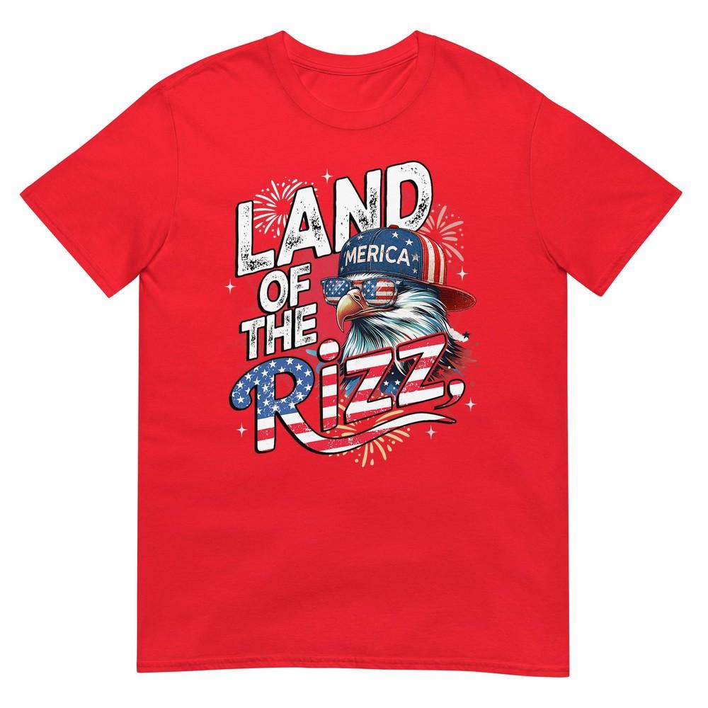 Eagle Land Of The Rizz Funny Patriotic 4th Of July Tshirt S