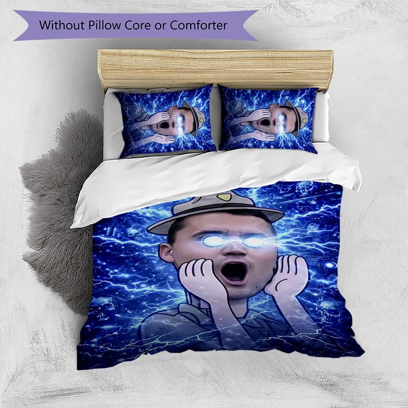 3pcs Charlie K-Kirk flag pattern bedding set duvet cover set includes duvet cover &pillowcases, perfect all season bedroom decoration & gift