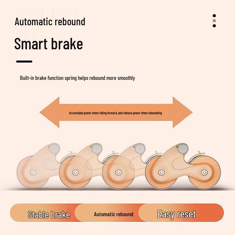Automatic Rebound Ab Roller with Elbow Support