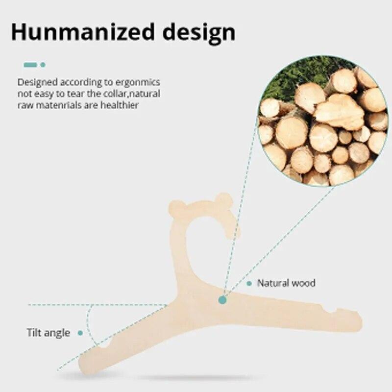 10 Baby-Kleiderbügel Aus Natürlichem Holz – Ideal Für Kinderkleidung, Schonend & Stabil