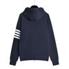 TB Unisex Four-Bar Waffle Knit Zip-Up Hoodie for Autumn/Winter
